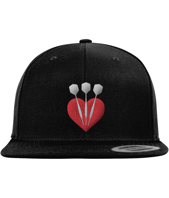 The Classic Snapback Cap LoveDarts white arrows