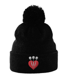 Pom Pom Beanie LoveDarts white arrows